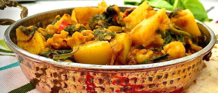 Aubergine & Potato Curry 